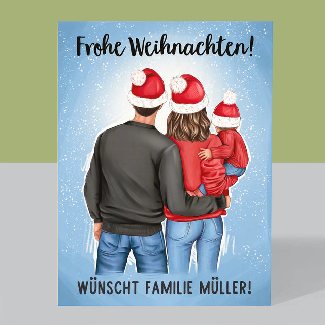 Avatar Creator: Weihnachtsfamilie - Druck Auf Holz