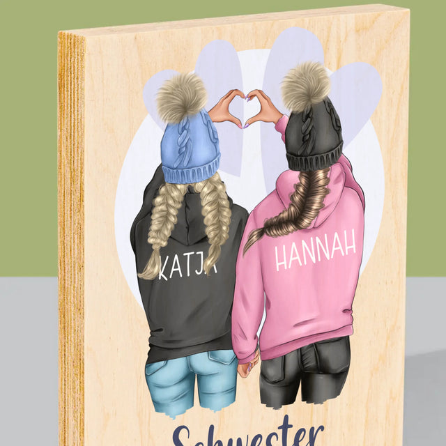 Avatar Creator: Winter Freundinnen - Druck Auf Holz