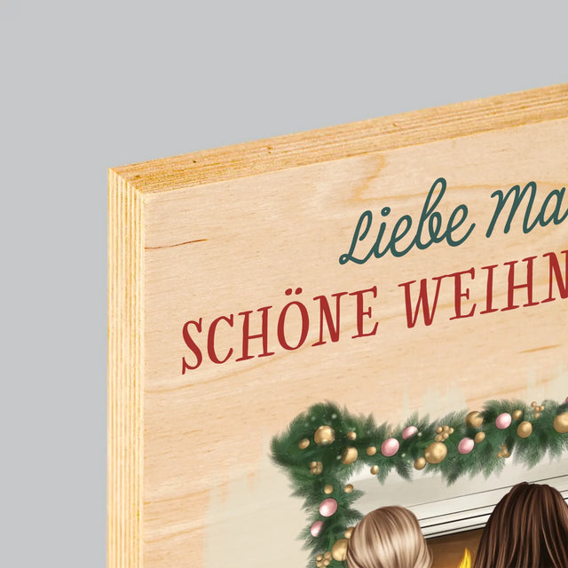 Avatar Creator: Weihnachten Freundinnen - Druck Auf Holz