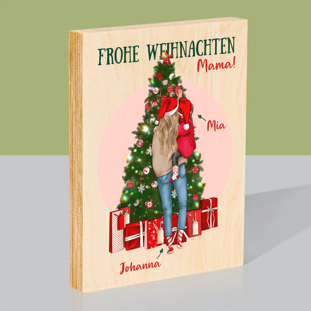 Avatar Creator: Frohe Weihnachten, Mama! - Druck Auf Holz