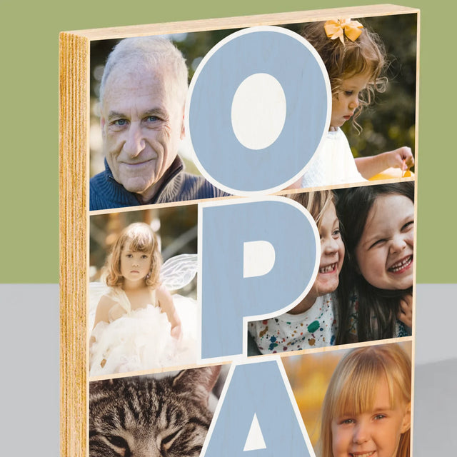 Fotocollage: Opa - Druck Auf Holz