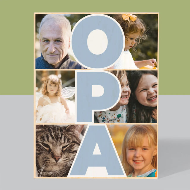 Fotocollage: Opa - Druck Auf Holz