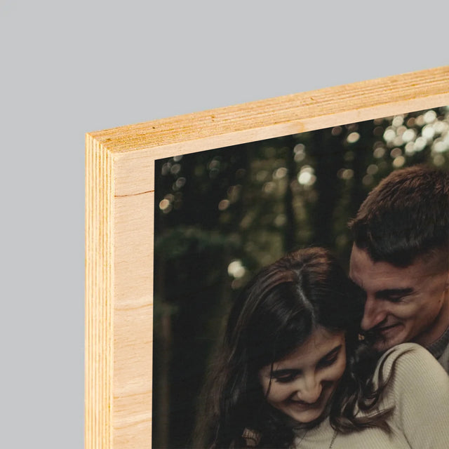 Foto Und Unterschrift: Spotify Mit Qr-Code - Druck Auf Holz