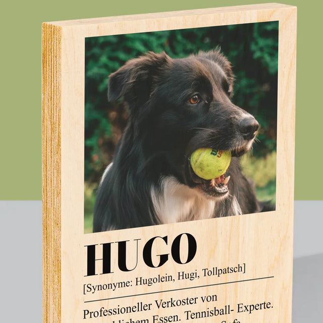 Foto Und Unterschrift: Haustier Definition - Druck Auf Holz