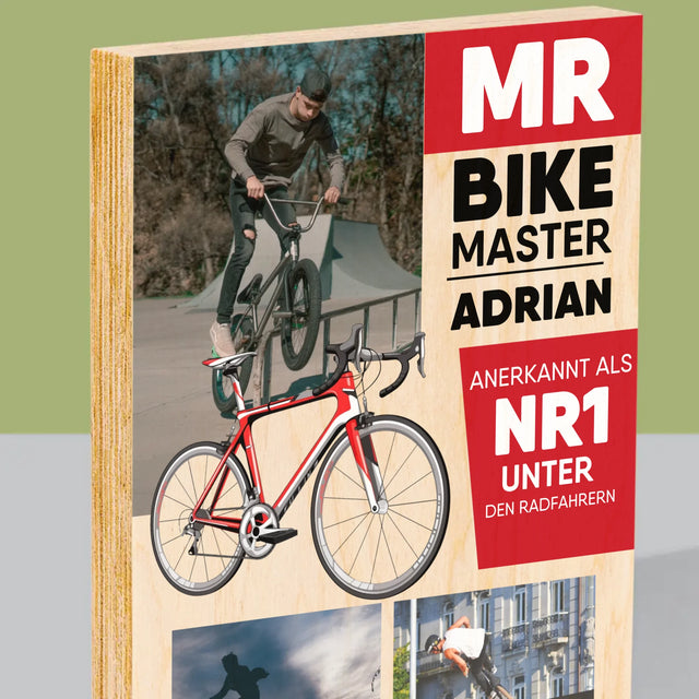 Magazin-Cover: Mr Bike Master - Druck Auf Holz