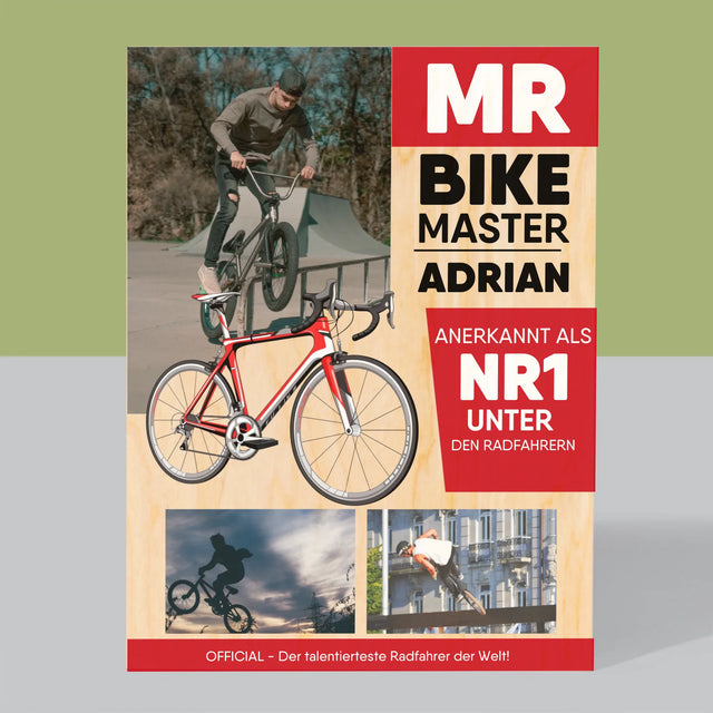 Magazin-Cover: Mr Bike Master - Druck Auf Holz