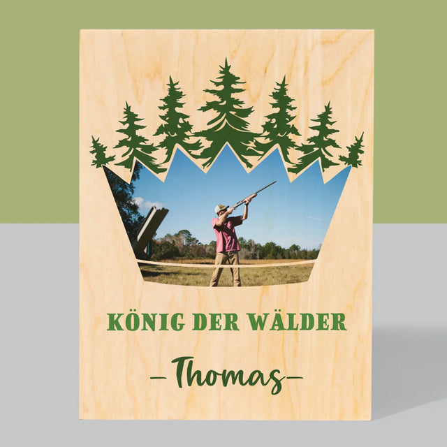 Form-Collage: König Der Wälder - Druck Auf Holz