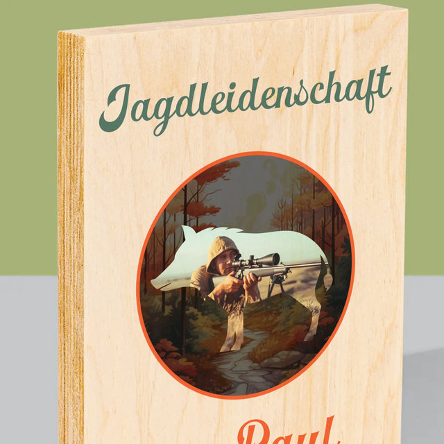 Foto Und Unterschrift: Jagdleidenschaft - Druck Auf Holz