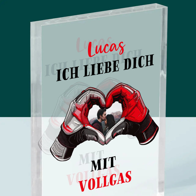 Foto Und Unterschrift: Ich Liebe Dich In Vollen Zügen - Druck Auf Acrylglas