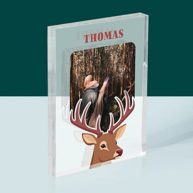 Foto Und Unterschrift: Der Hirsch - Druck Auf Acrylglas