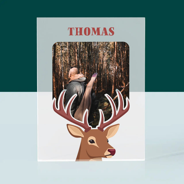 Foto Und Unterschrift: Der Hirsch - Druck Auf Acrylglas