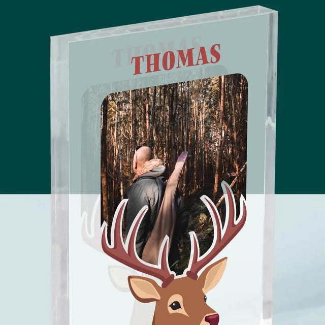 Foto Und Unterschrift: Der Hirsch - Druck Auf Acrylglas