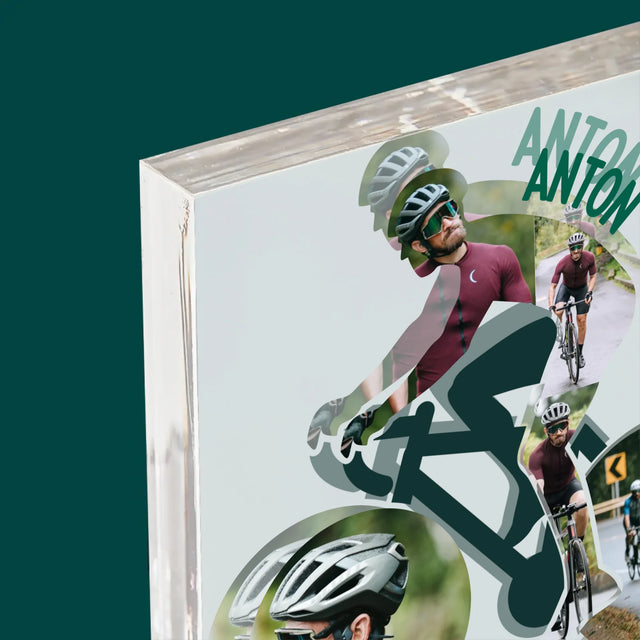 Form-Collage: Das Leben Ist Besser Auf Dem Fahrrad - Druck Auf Acrylglas