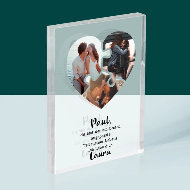 Fotocollage: Valentinstag-Puzzle - Druck Auf Acrylglas