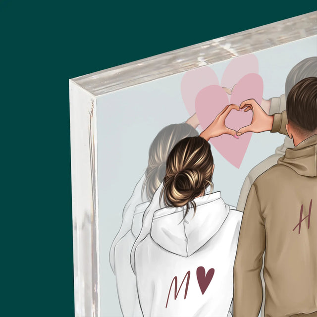 Avatar Creator: Paar Herz - Druck Auf Acrylglas