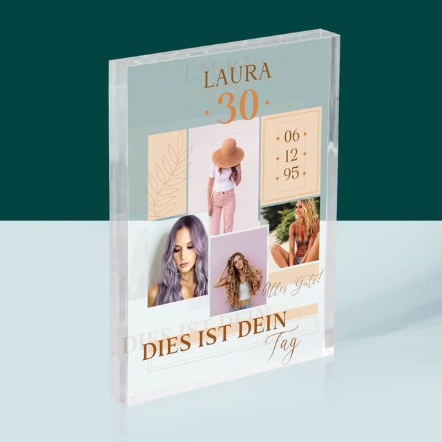 Fotocollage: Das Ist Dein Tag - Druck Auf Acrylglas