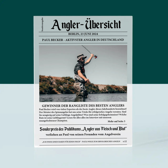 Foto Und Unterschrift: Angler- Übersicht - Druck Auf Acrylglas