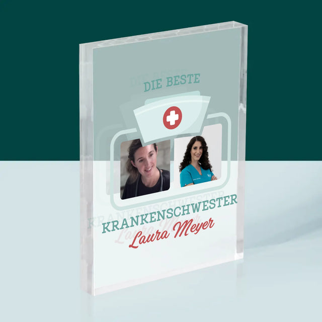 Fotocollage: Beste Krankenschwester - Druck Auf Acrylglas