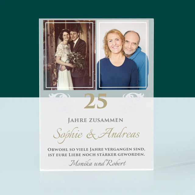 Fotocollage: 25 Jahre Zusammen - Druck Auf Acrylglas