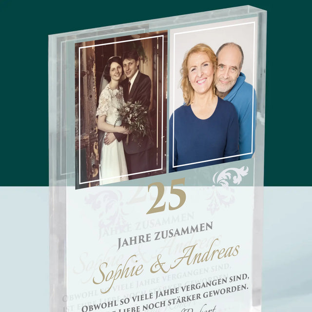 Fotocollage: 25 Jahre Zusammen - Druck Auf Acrylglas