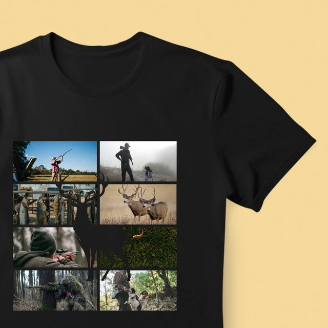 Fotocollage: Der Jäger - T-Shirt Für Herren