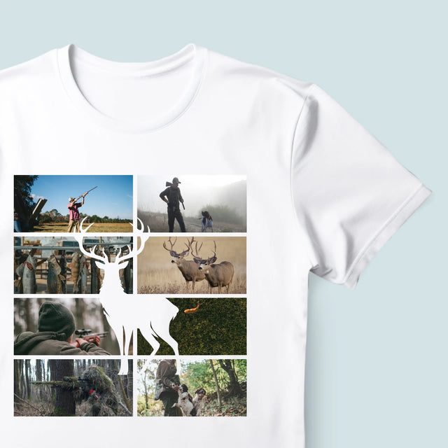 Fotocollage: Der Jäger - T-Shirt Für Herren