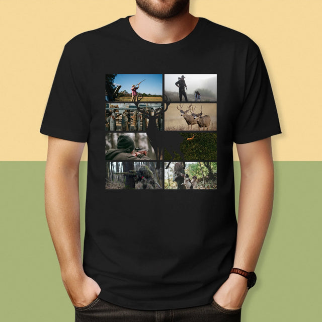 Fotocollage: Der Jäger - T-Shirt Für Herren