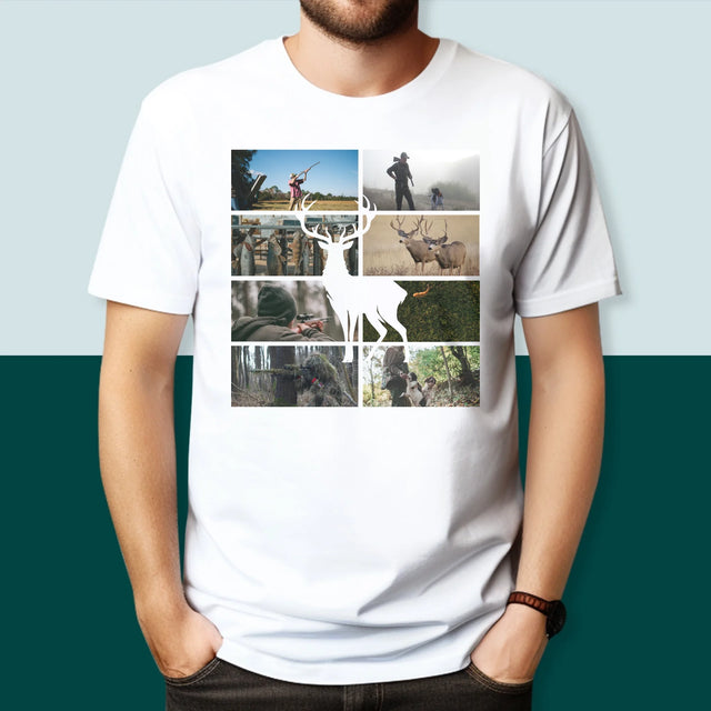 Fotocollage: Der Jäger - T-Shirt Für Herren