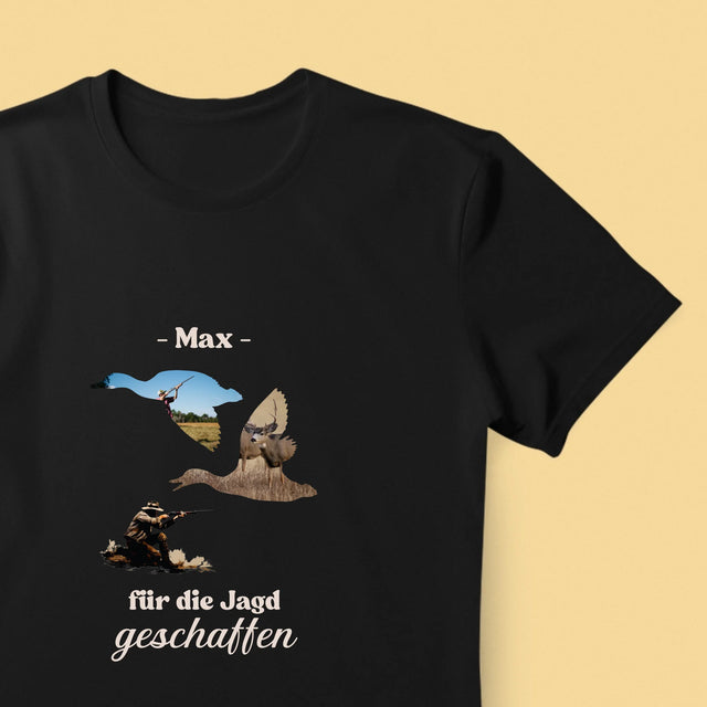 Form-Collage: Für Die Jagd Geschaffen - T-Shirt Für Herren
