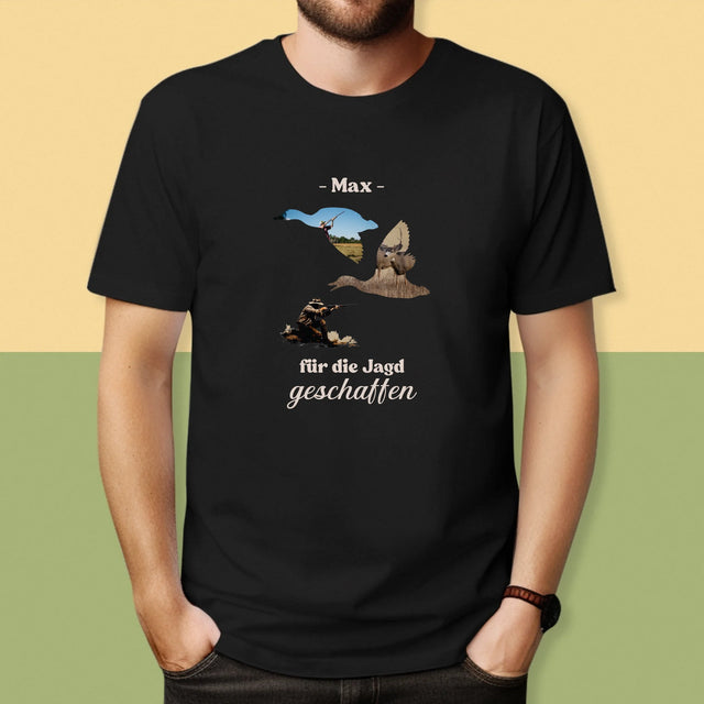 Form-Collage: Für Die Jagd Geschaffen - T-Shirt Für Herren