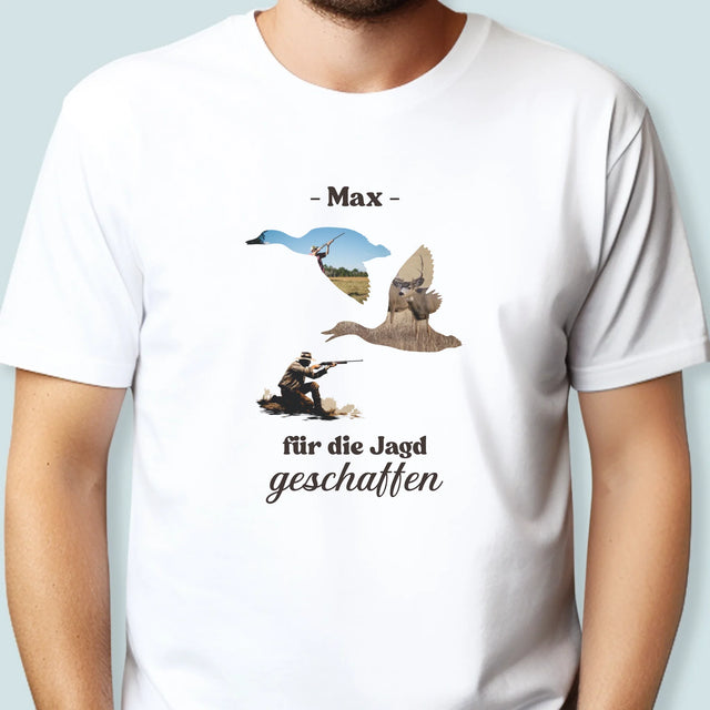 Form-Collage: Für Die Jagd Geschaffen - T-Shirt Für Herren