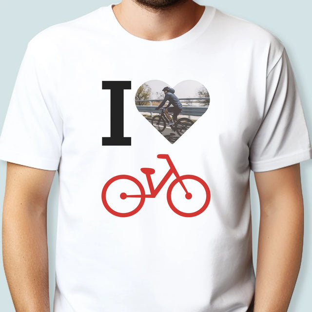 Foto: Ich Liebe Fahrräder - T-Shirt Für Herren