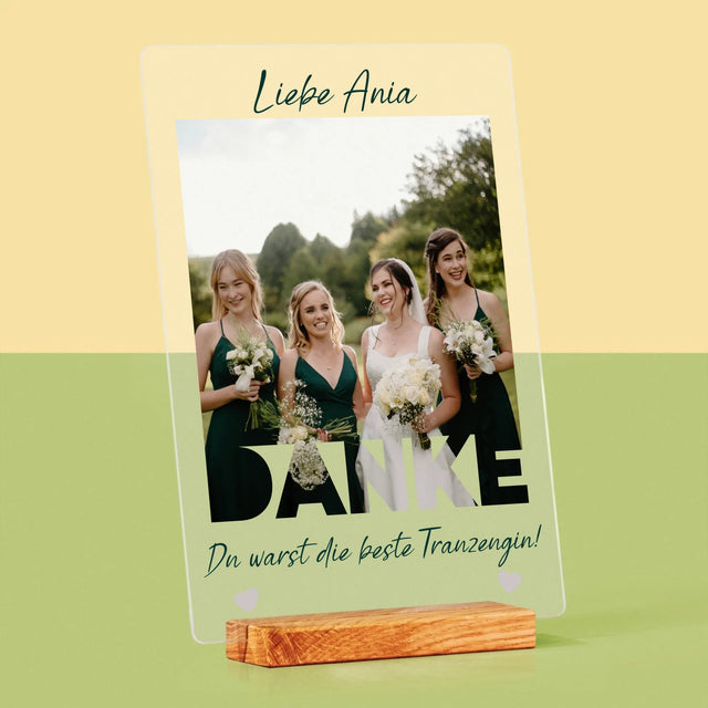 Foto Und Unterschrift: Du Warst Die Beste Trauzeugin - Druck Auf Acrylglas