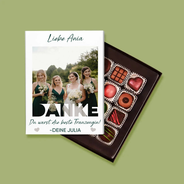 Foto Und Unterschrift: Du Warst Die Beste Trauzeugin - Pralinen