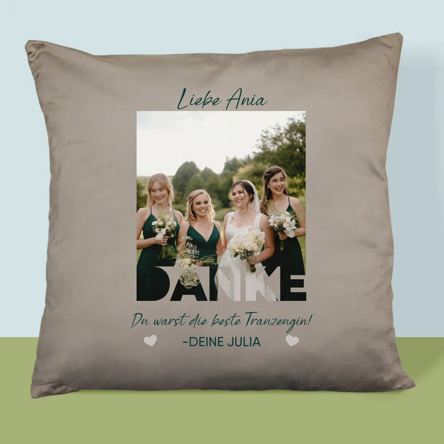 Foto Und Unterschrift: Du Warst Die Beste Trauzeugin - Kissen