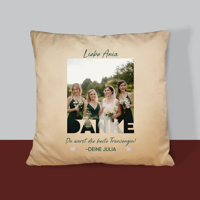Foto Und Unterschrift: Du Warst Die Beste Trauzeugin - Kissen