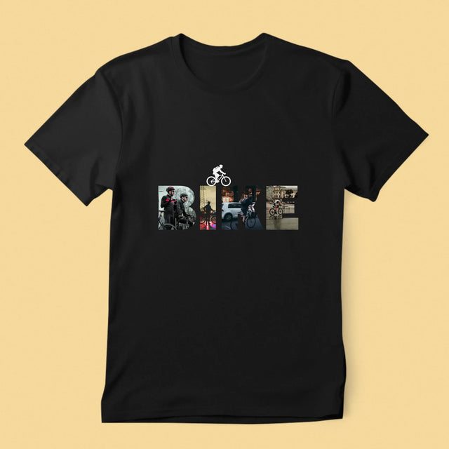 Buchstaben-Collage: Bike - T-Shirt Für Herren