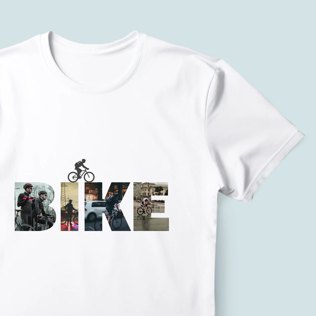 Buchstaben-Collage: Bike - T-Shirt Für Herren