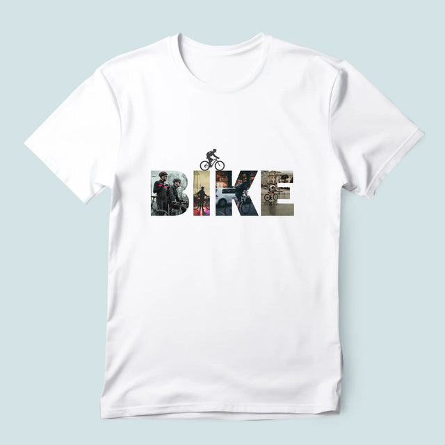 Buchstaben-Collage: Bike - T-Shirt Für Herren