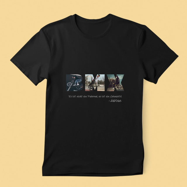 Buchstaben-Collage: Bmx - T-Shirt Für Herren