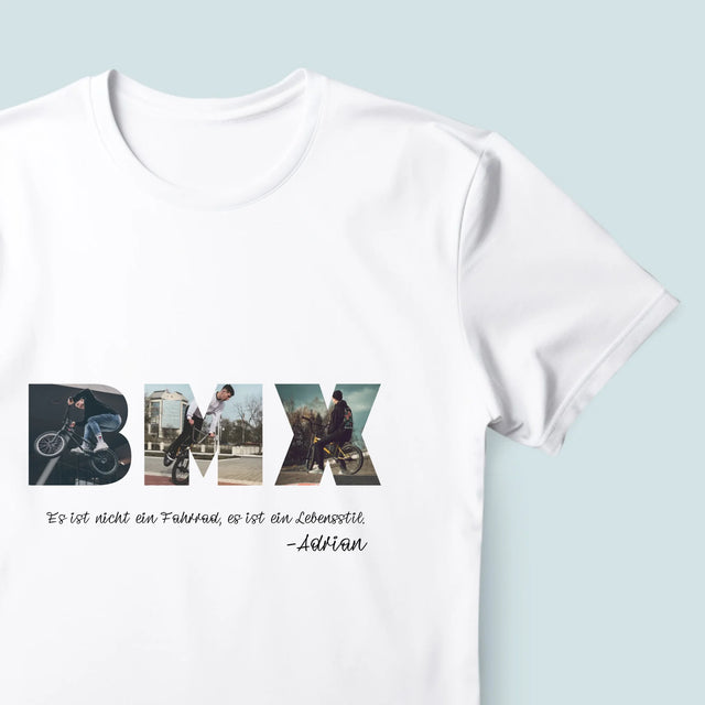 Buchstaben-Collage: Bmx - T-Shirt Für Herren