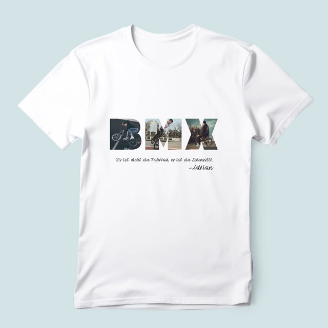 Buchstaben-Collage: Bmx - T-Shirt Für Herren