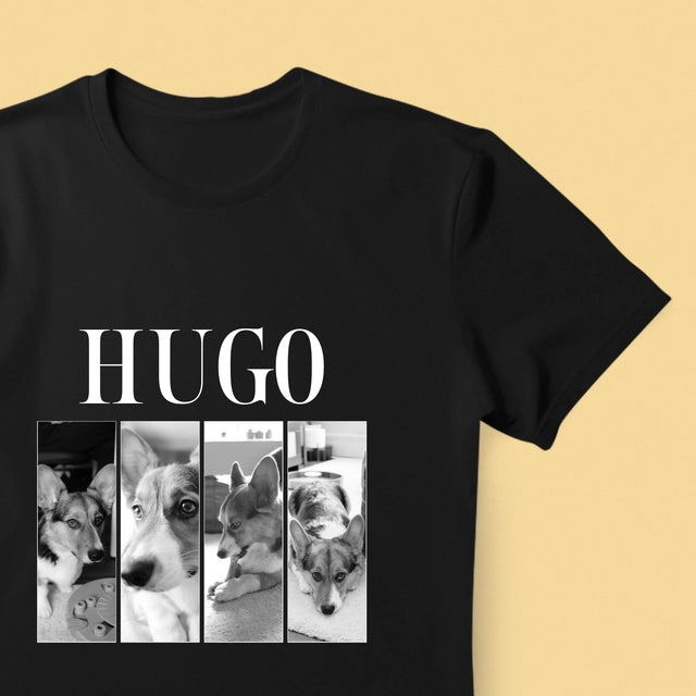 Fotocollage: Bootleg Klassiker Mit Haustier - T-Shirt Für Herren