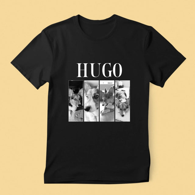 Fotocollage: Bootleg Klassiker Mit Haustier - T-Shirt Für Herren