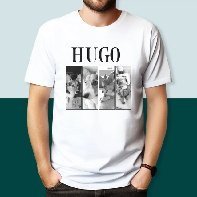 Fotocollage: Bootleg Klassiker Mit Haustier - T-Shirt Für Herren