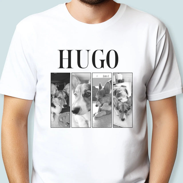 Fotocollage: Bootleg Klassiker Mit Haustier - T-Shirt Für Herren