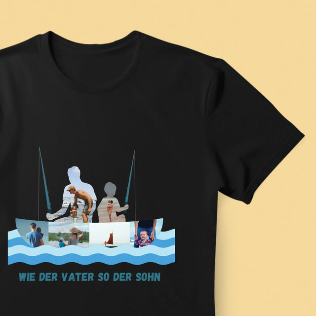 Form-Collage: Wie Der Vater So Der Sohn - T-Shirt Für Herren