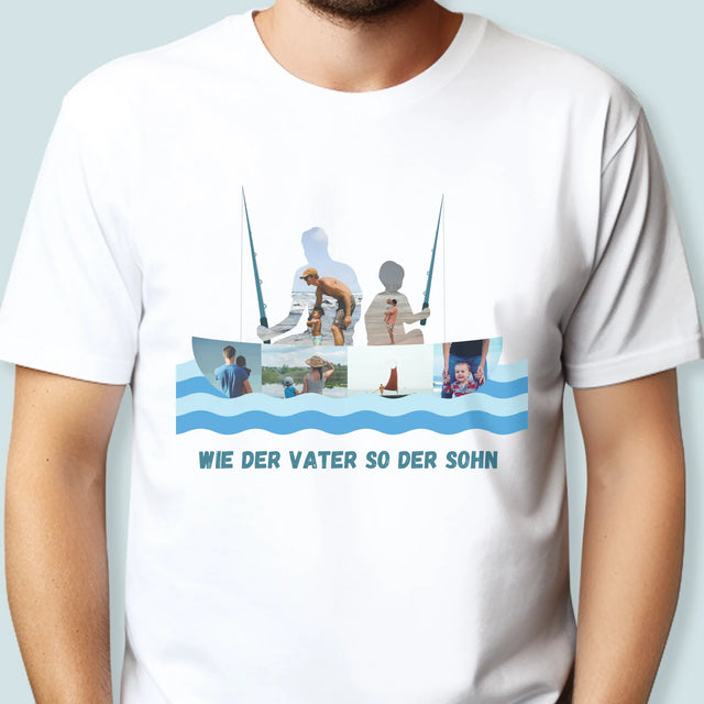 Form-Collage: Wie Der Vater So Der Sohn - T-Shirt Für Herren