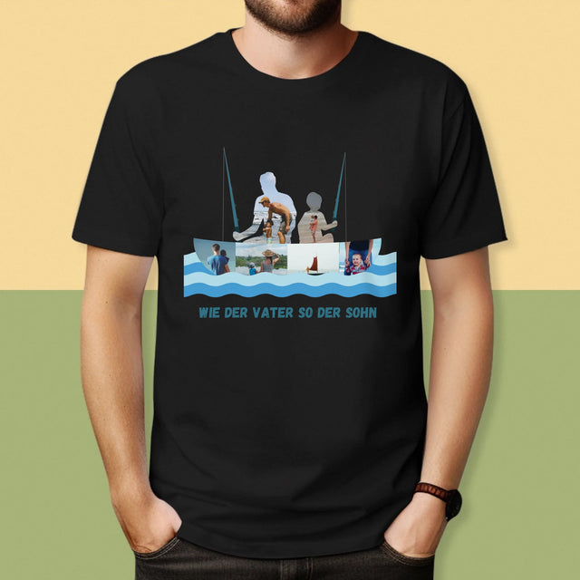 Form-Collage: Wie Der Vater So Der Sohn - T-Shirt Für Herren