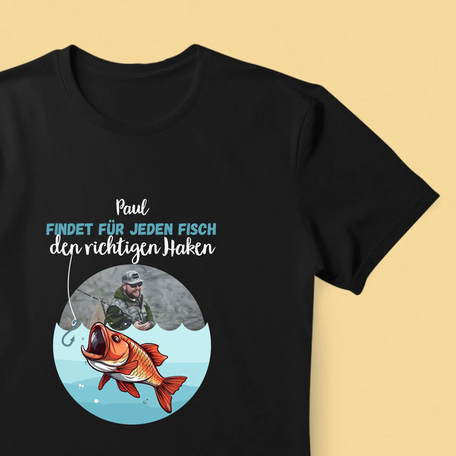 Foto Und Unterschrift: Den Haken Finden - T-Shirt Für Herren